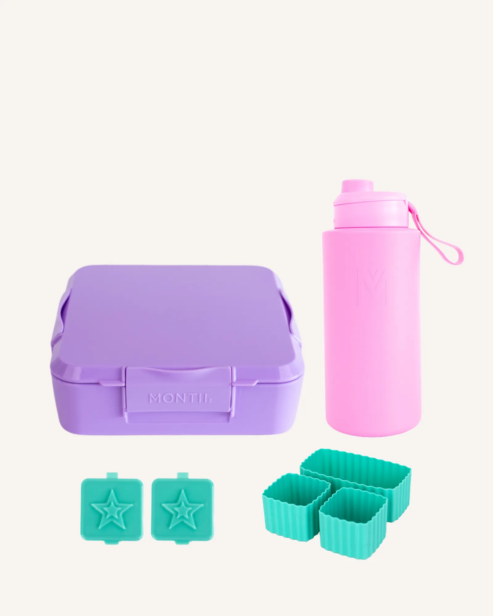 MontiiCo Bento Plus and Drink Bottle Set - Dusk