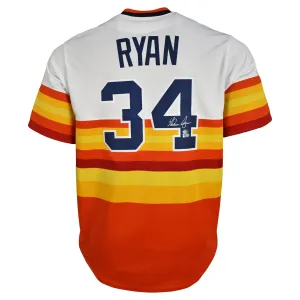 Nolan Ryan Signed Houston Astros Majestic Jersey Rainbow (AIV & Nolan Ryan Holo)
