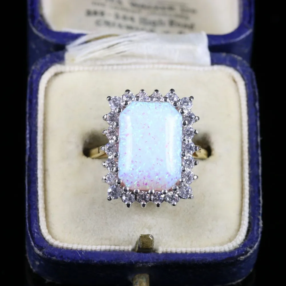 Opal Paste Ring 18Ct Gold On Silver 12Ct Opal
