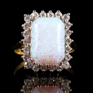 Opal Paste Ring 18Ct Gold On Silver 12Ct Opal