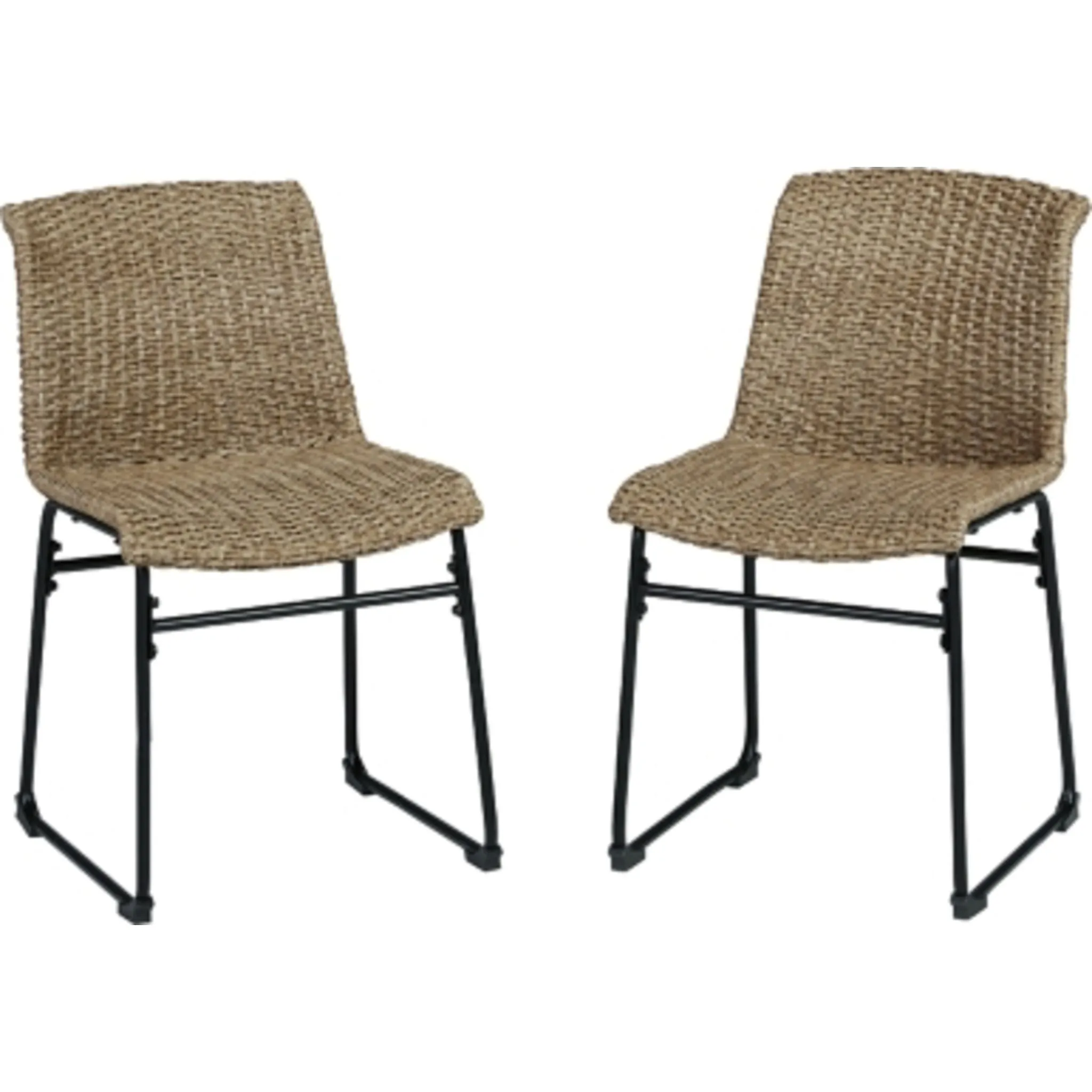 Outdoor Amaris Chair with Cushion (set of 2) Brown/Black
