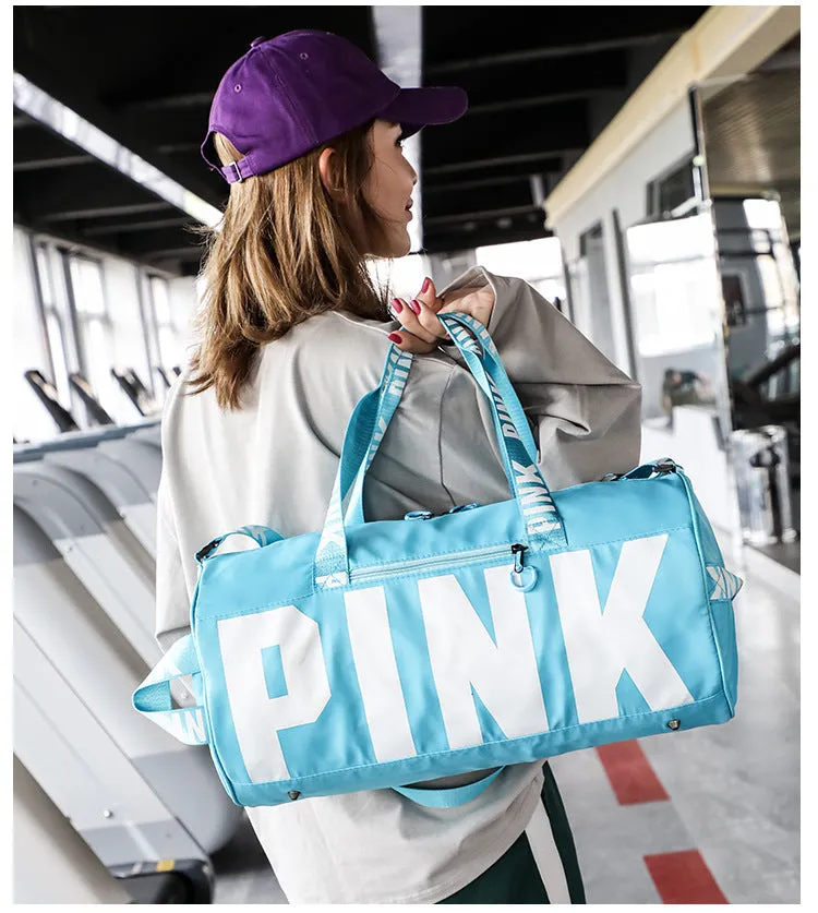 Paziye Pink Logo Gym Tote Bag