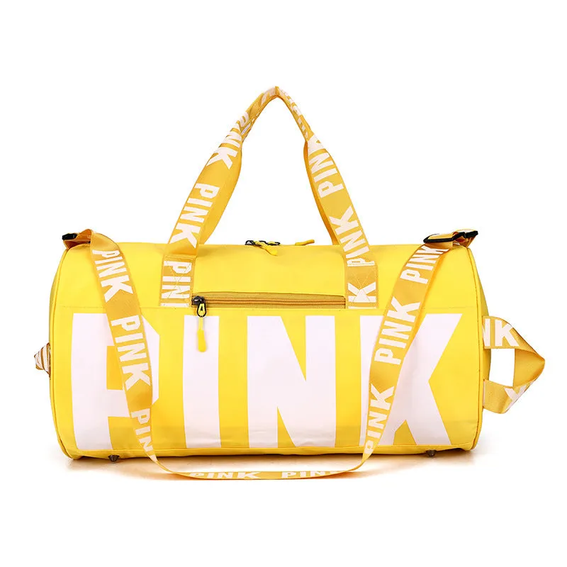 Paziye Pink Logo Gym Tote Bag
