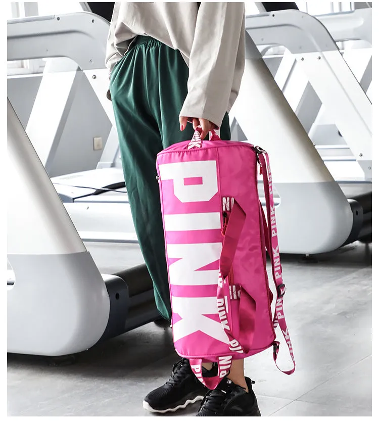 Paziye Pink Logo Gym Tote Bag