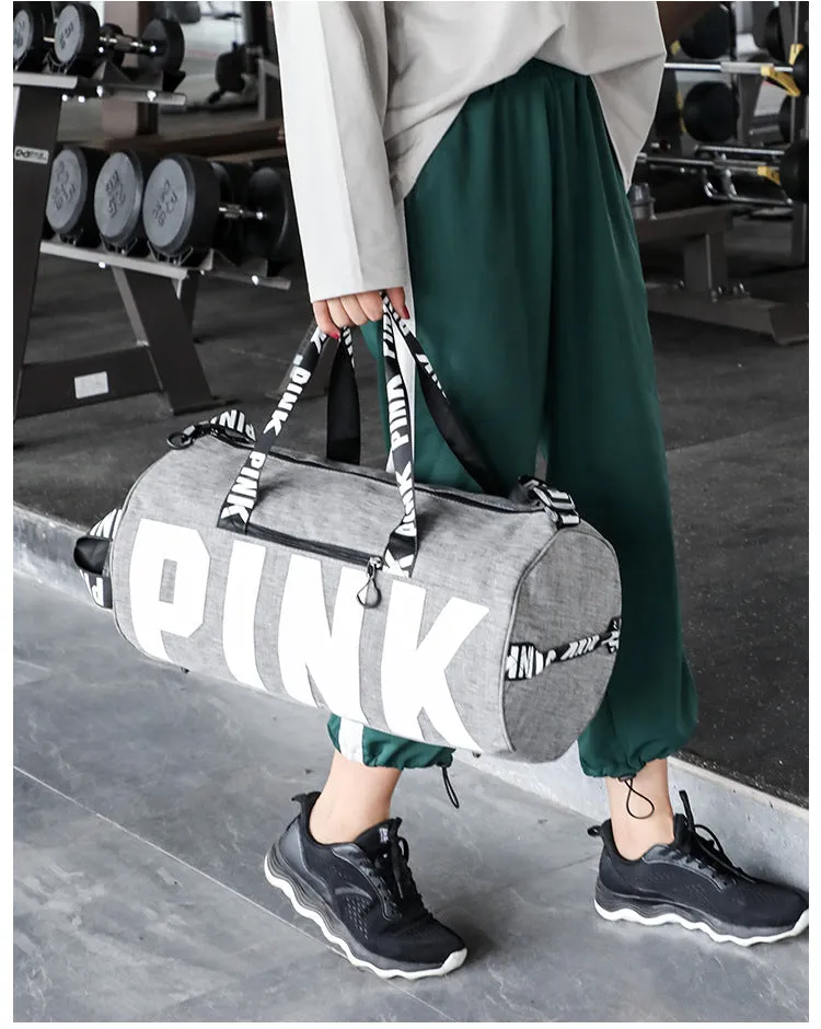 Paziye Pink Logo Gym Tote Bag