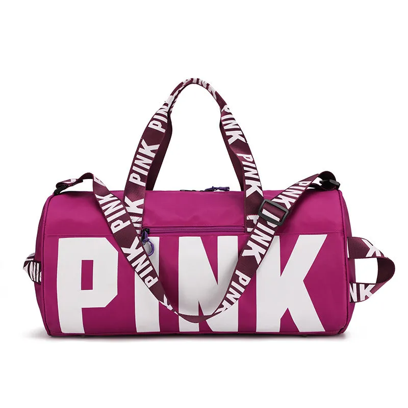 Paziye Pink Logo Gym Tote Bag