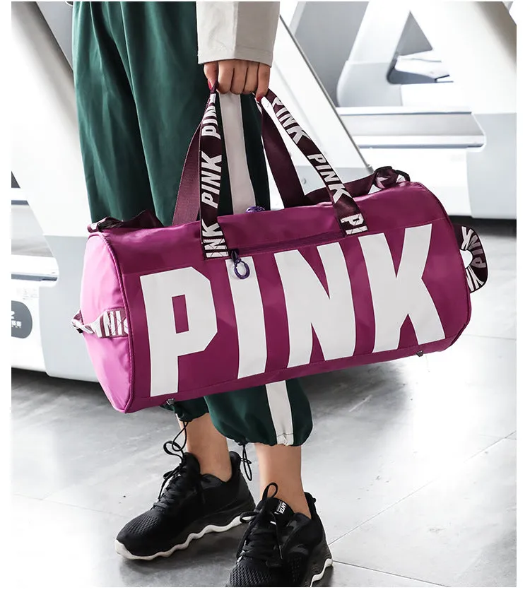 Paziye Pink Logo Gym Tote Bag