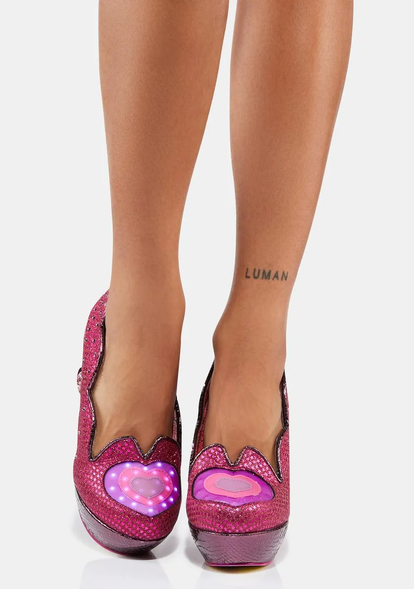 Pink Charming Heart Heels