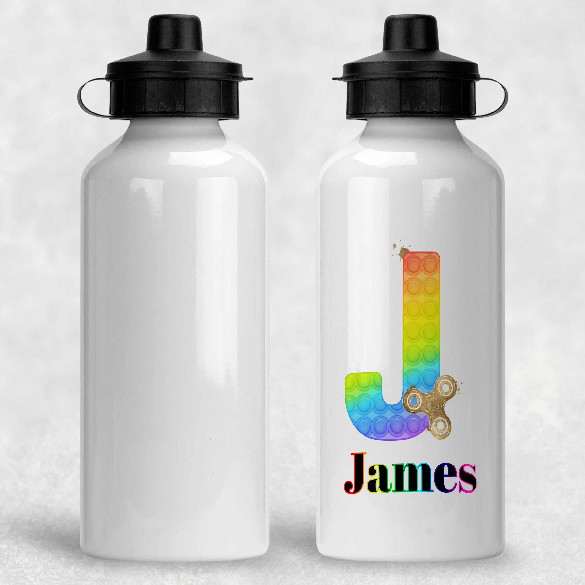 Pop It Fidget Alphabet Personalised Aluminium Water Bottle 400/600ml