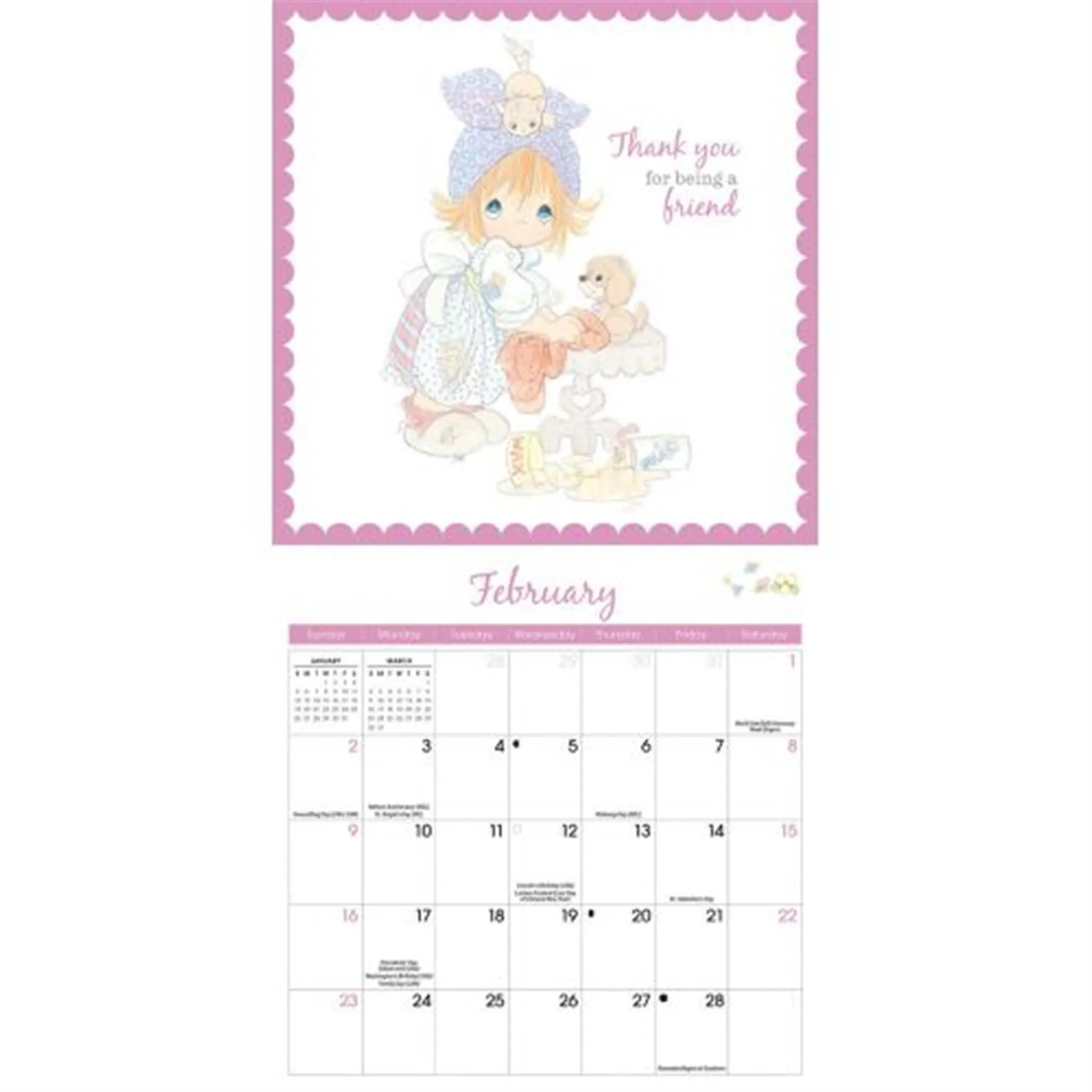 Precious Moments Mini 2025 Calendar