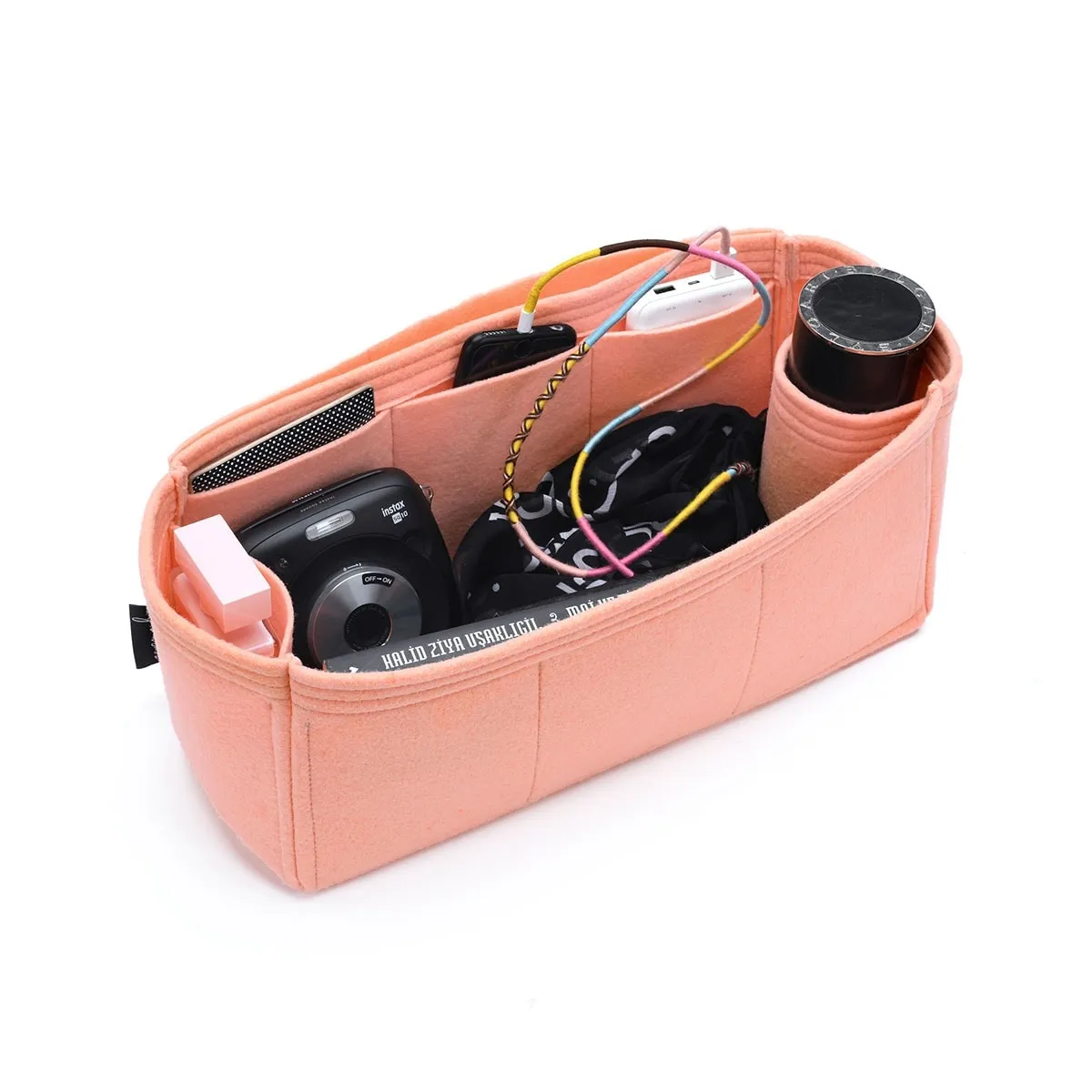 Purse Organizer Insert for Celine Horizontal Cabas, Bag Organizer with Single Bottle Holder