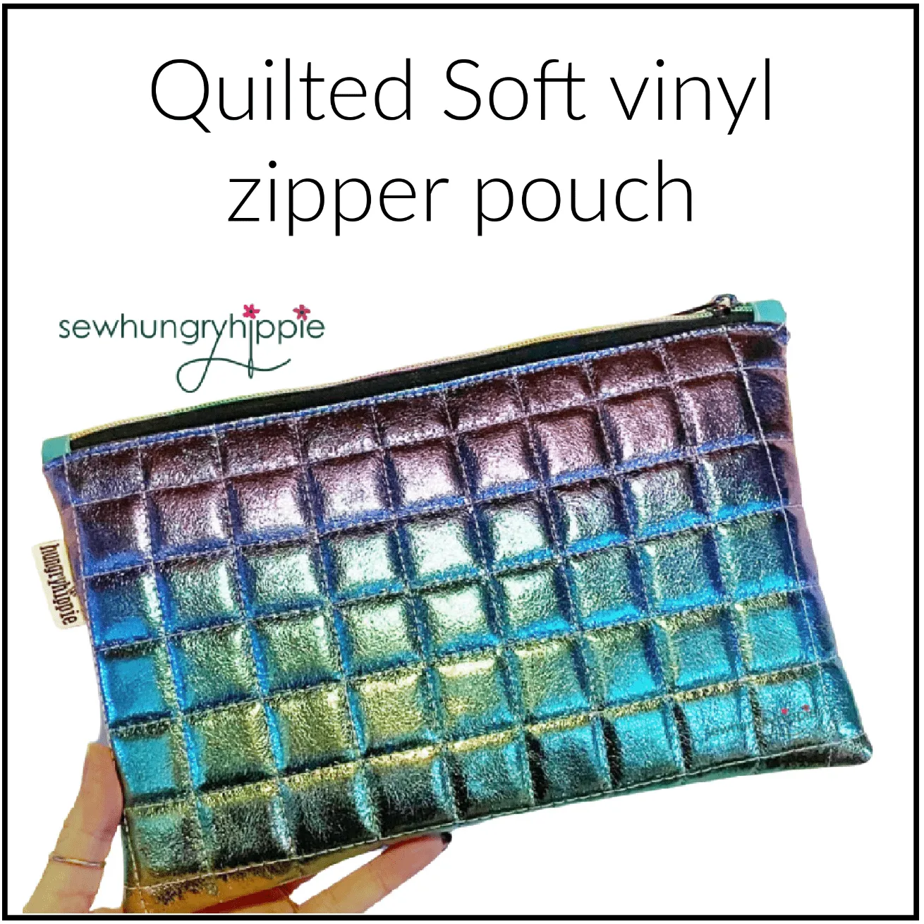 Quilted Soft Vinyl Zipper Pouch - A COMPLETE KIT, Including Pattern, foam & Fabric!!