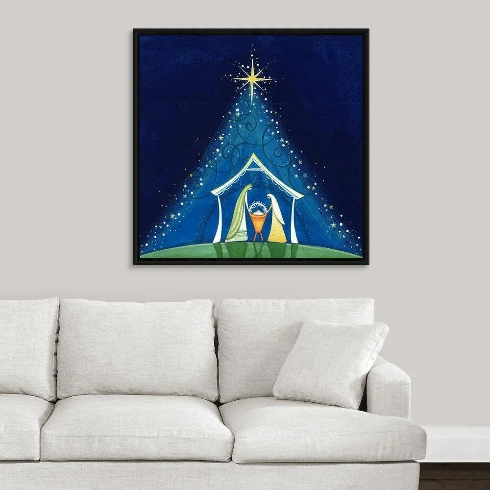 "Above a Star" Black Float Frame Canvas Art