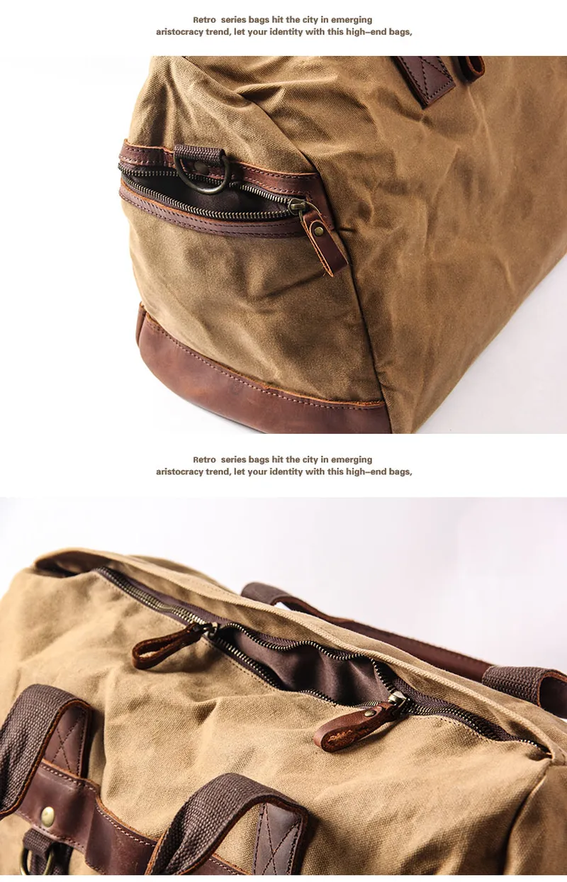 RED BARN RODES WAXED CANVAS WATERPROOF WEEKENDER BAG