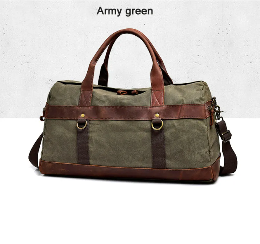 RED BARN RODES WAXED CANVAS WATERPROOF WEEKENDER BAG