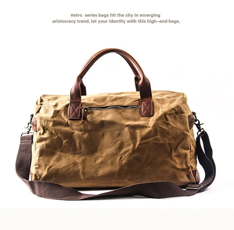 RED BARN RODES WAXED CANVAS WATERPROOF WEEKENDER BAG