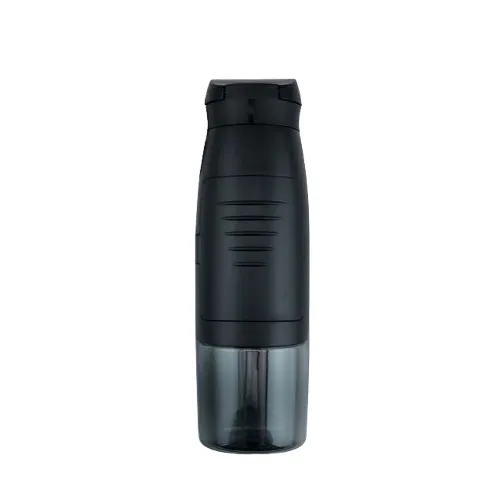 Sports Water Bottle with Storage Compartment; Wide Mouth Easy to Clean, Nylon Carry Strap, Perfect for Sports, Gym & Outdoors
