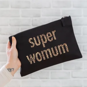 Super Womum Oversized Pouch - Black