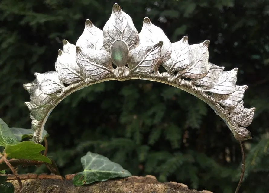 The CERES Leaf & Labradorite Headband