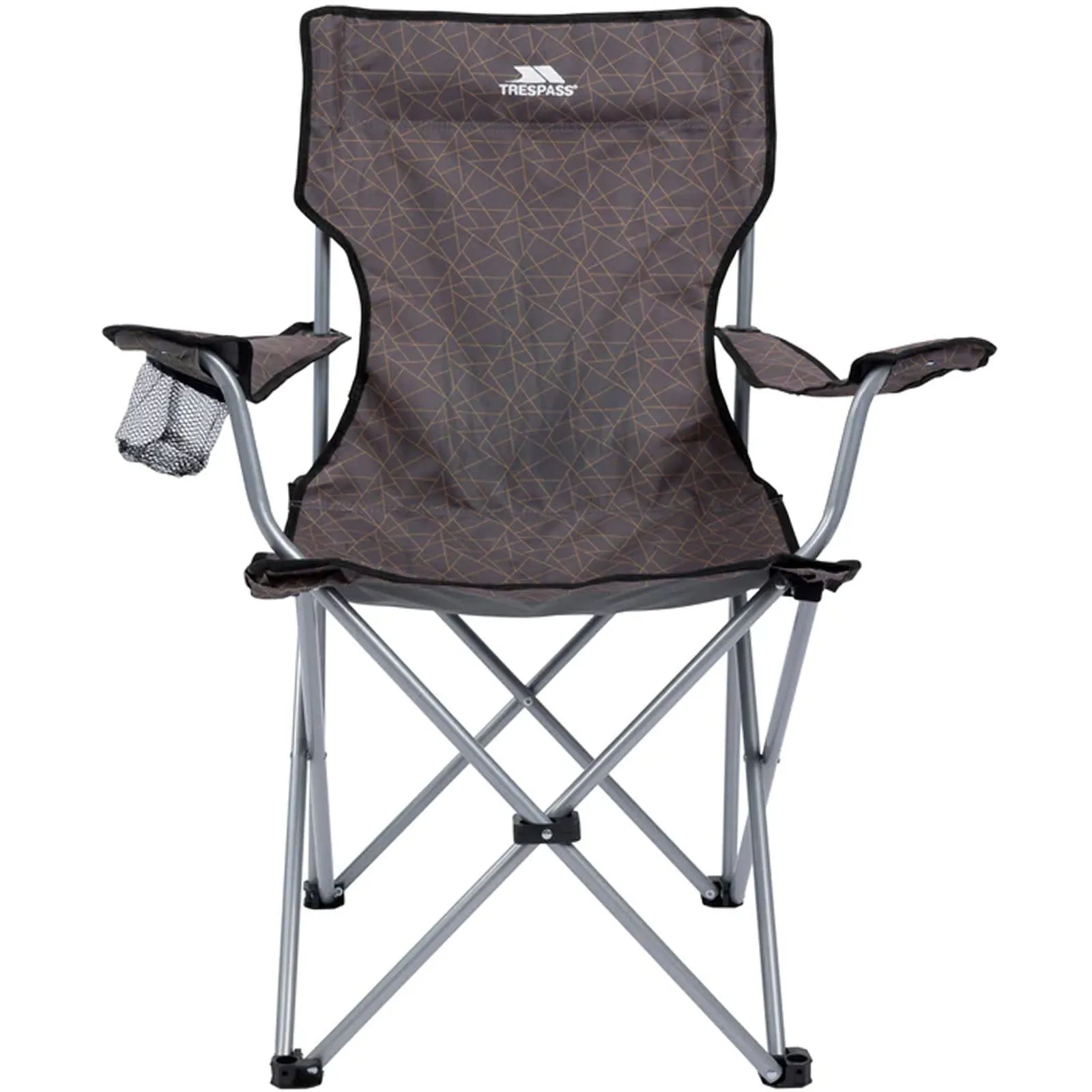 Trespass Adults Branson Camping Folding Chair With Drinks Holder