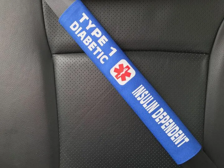 Type 1 Diabetic Seat Belt Cover - Window Decal Set Medical Alert