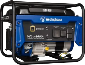 Westinghouse WGen3600v Generator 3600W/4650W 30 Amp Recoil Start Gas New