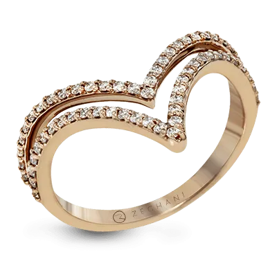 ZR1357 Right Hand Ring in 14k Gold with Diamonds